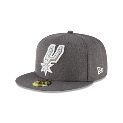 Grey San Antonio Spurs Hat - New Era NBA Terrycloth 59FIFTY Fitted Caps USA5618327